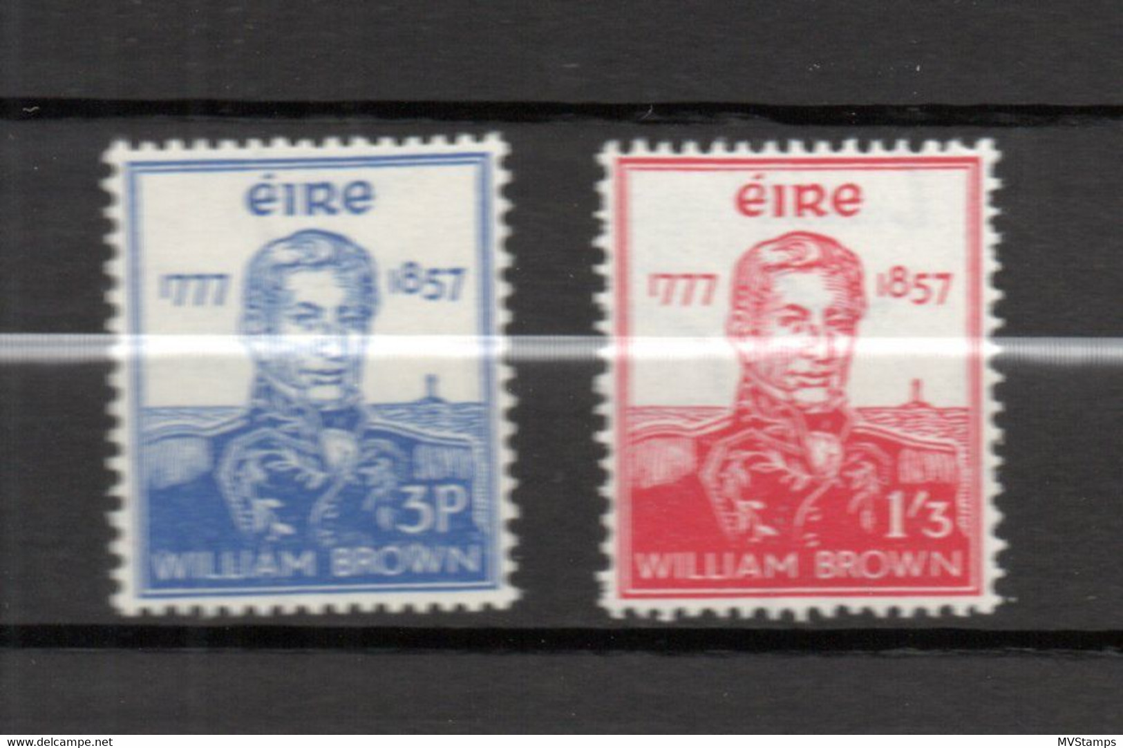 Ireland 1957 Set William Brown Stamps (Michel 132/33) Nice MLH(132), MNH(133) - Unused Stamps