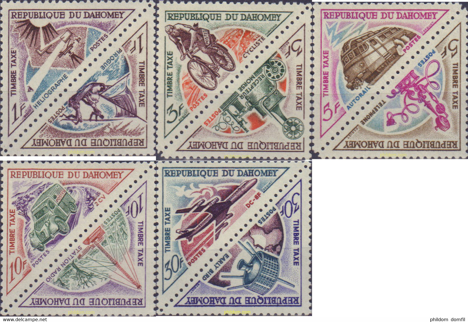 600271 MNH DAHOMEY 1967 EVOLUCION DE CORREOS Y TELECOMUNICACIONES - Altri & Non Classificati