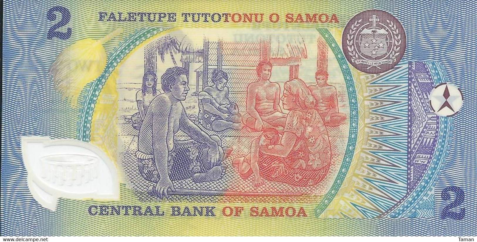 SAMOA   -   2 Tala - (1990)  -   UNC   -   Polymer - Samoa