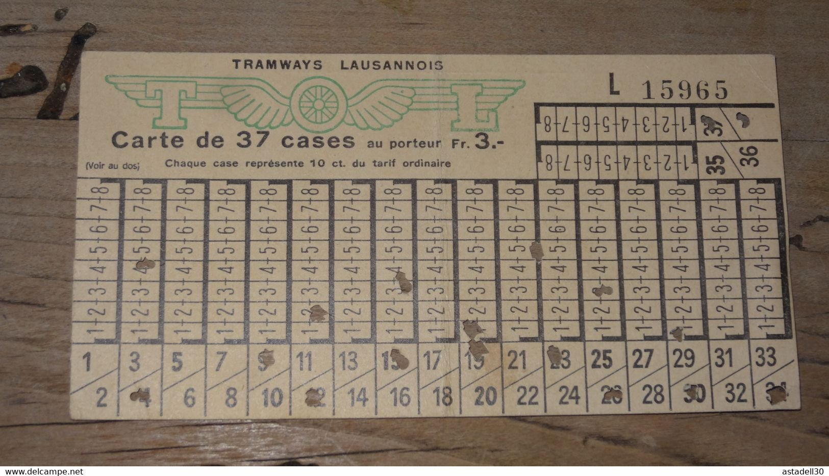 SUISSE - LAUSANNE, Carte De 37 Cases Tramway - 1957 ............. C- ..... E2-110 - Europe