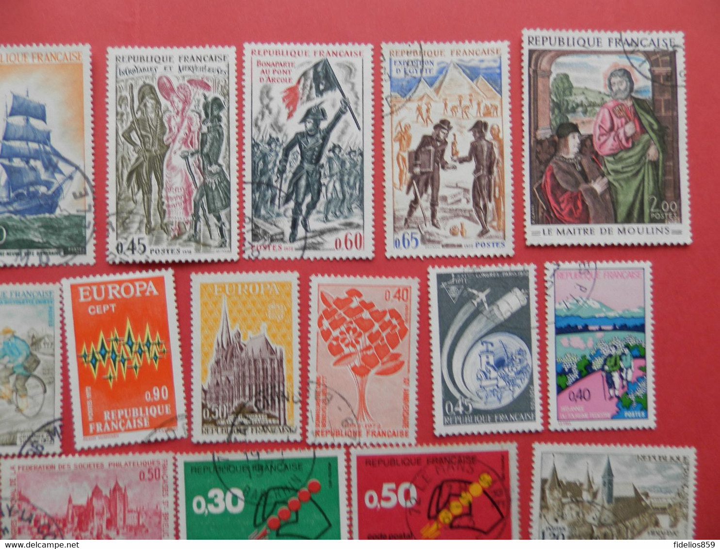 FRANCE OBLITERES LUXE : ANNEE COMPLETE 1972 SOIT 35 TIMBRES POSTE DIFFERENTS + PA 47 - 1970-1979