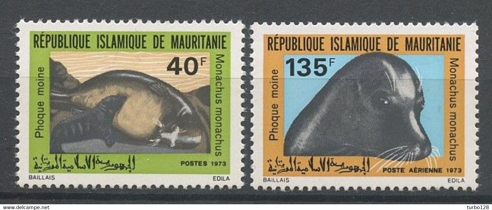 MAURITANIE 1973 N° 305 PA132 ** Neufs MNH Superbes C 10 € Faune Marine Phoque Moine Animaux - Mauritanie (1960-...)