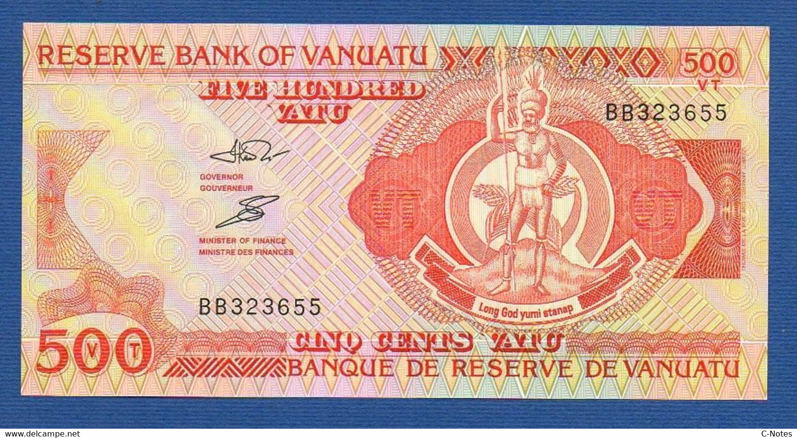 VANUATU - P. 5a – 500 VATU  ND (1993 & 2006) - UNC Prefix BB 323655 - Vanuatu