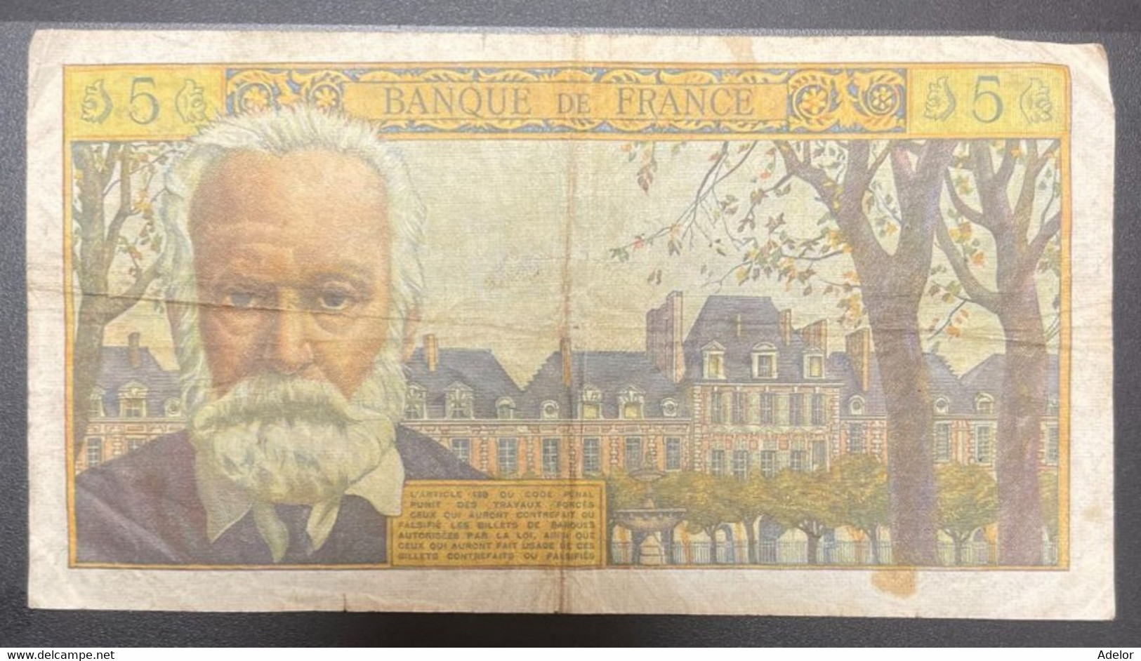 Beau Billet De 5 Francs Victor Hugo 2-11-1961. B.70. Etat TB - 5 NF 1959-1965 ''Victor Hugo''