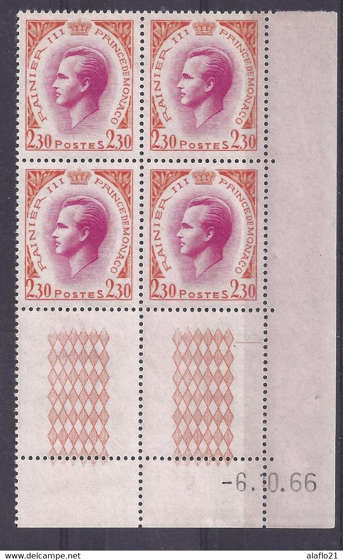 MONACO N° 707 - Bloc De 4 COIN DATE - NEUF SANS CHARNIERE - 6/10/66 - Ungebraucht