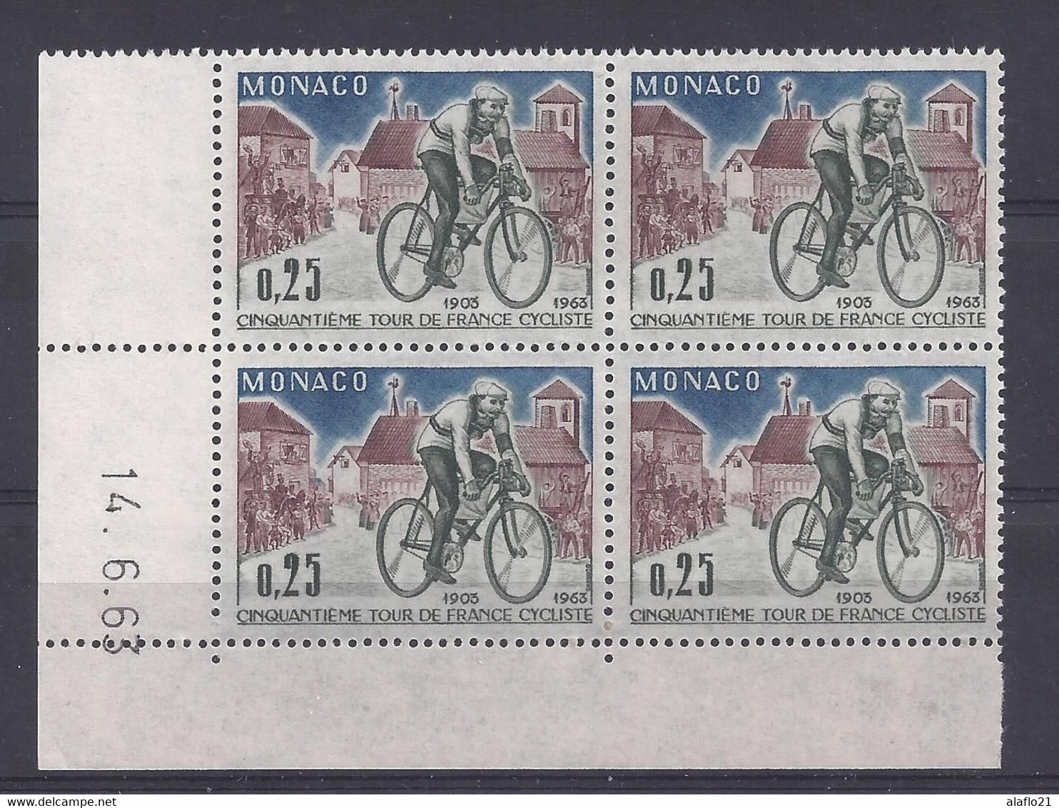 MONACO N° 633 - Bloc De 4 COIN DATE - NEUF SANS CHARNIERE - 14/6/63 - Ungebraucht