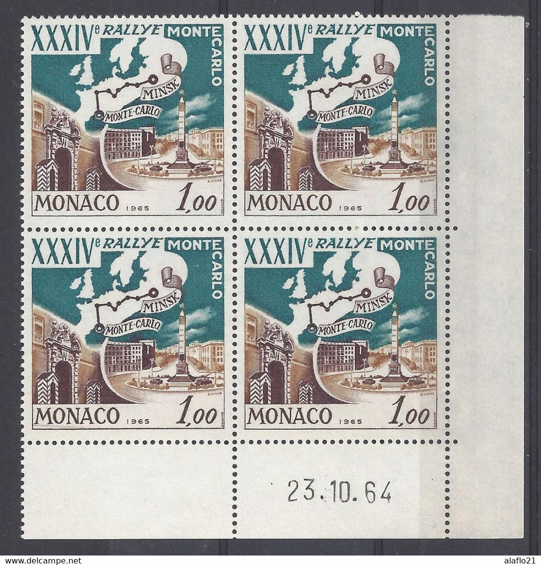 MONACO N° 662 - Bloc De 4 COIN DATE - NEUF SANS CHARNIERE - 23/10/64 - Unused Stamps