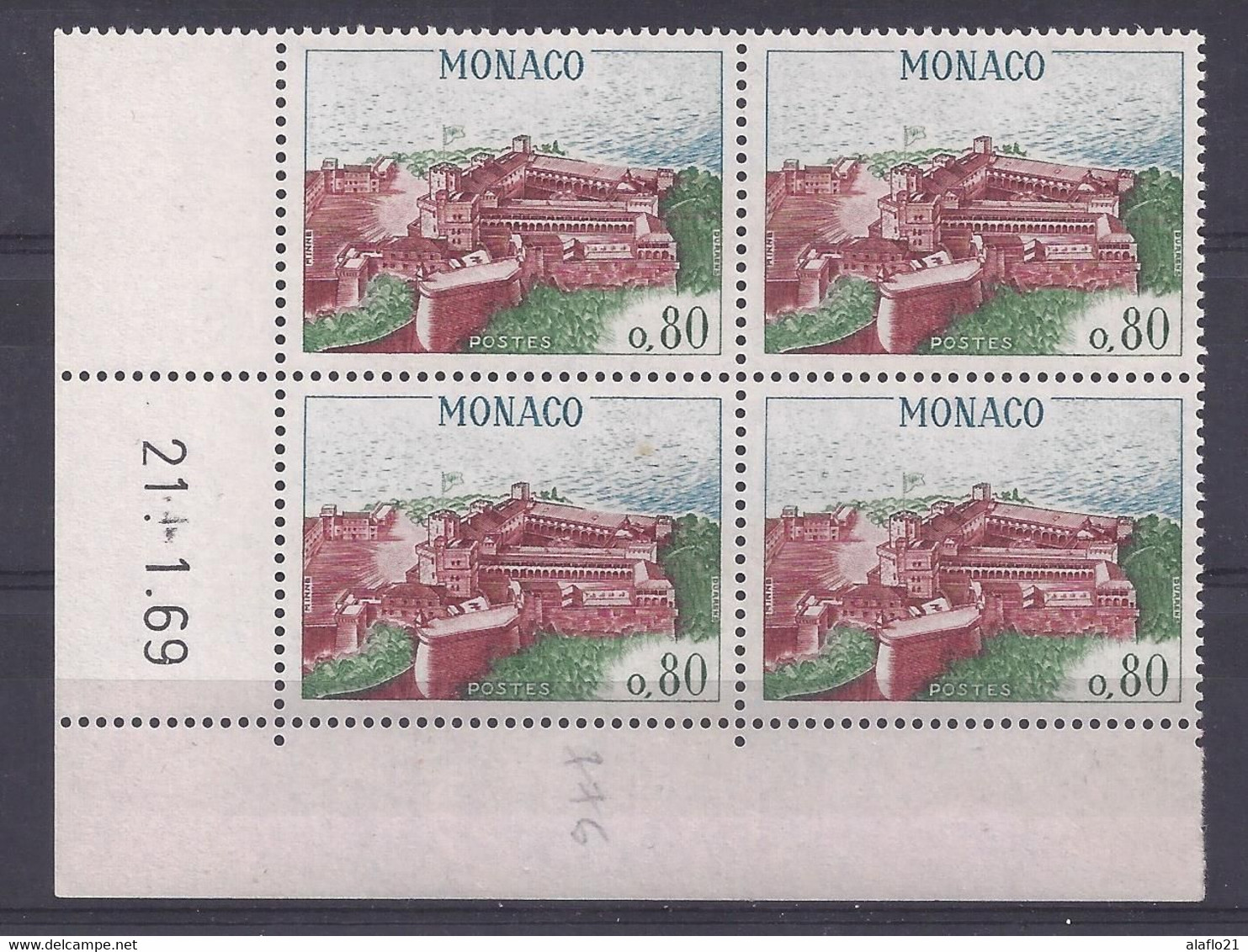 MONACO N° 776 - Bloc De 4 COIN DATE - NEUF SANS CHARNIERE - 21/1/69 - Unused Stamps