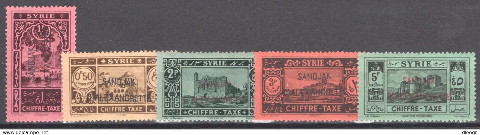 Alexandretta 1938 YT. 1-5 Taxe MH VF - Unused Stamps