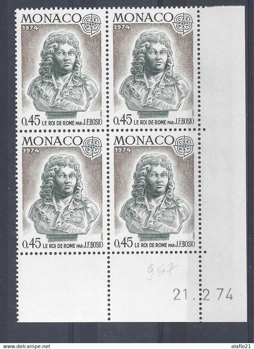 MONACO N° 957 - Bloc De 4 COIN DATE - NEUF SANS CHARNIERE - 21/2/74 - Nuovi