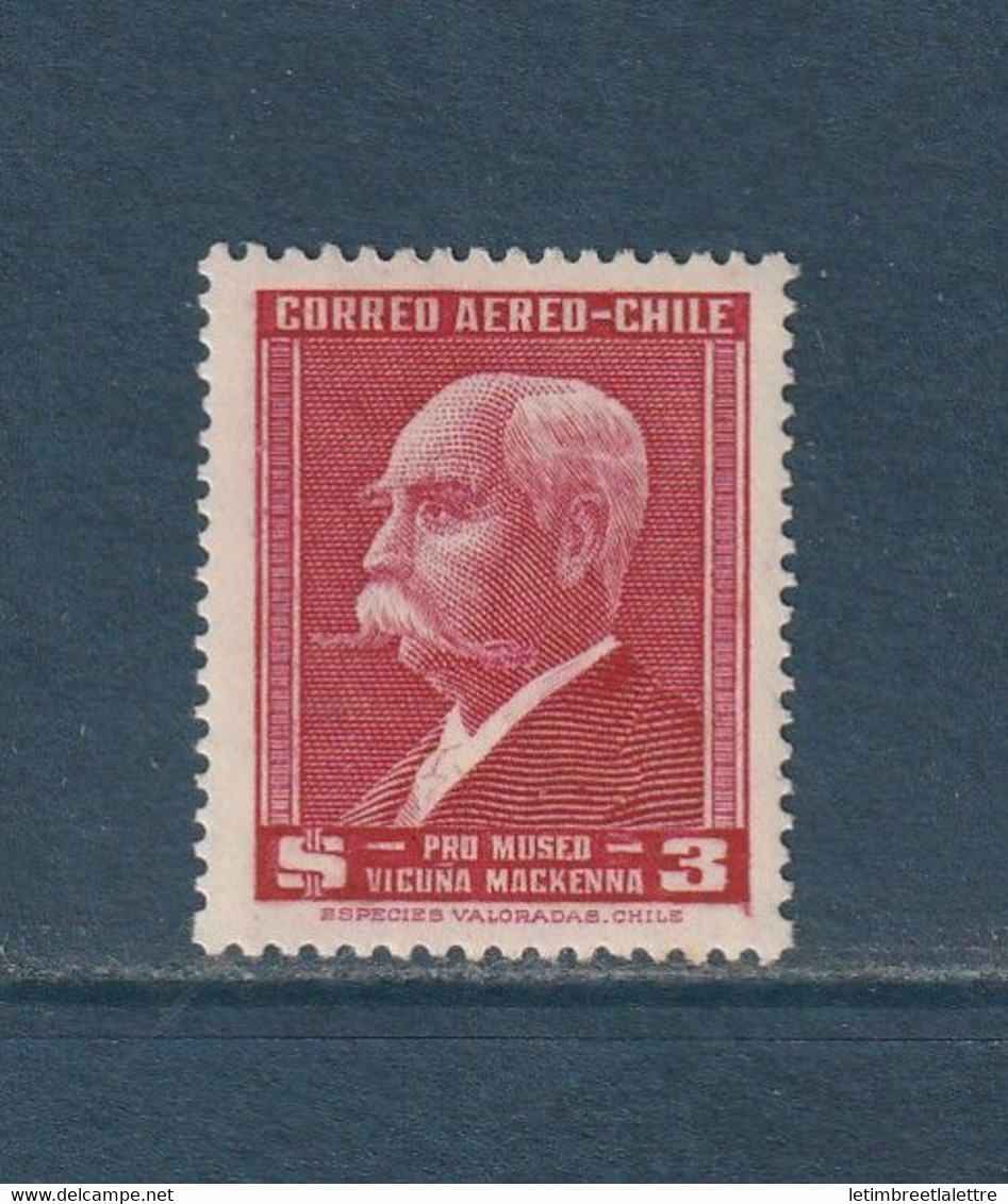 Chili - Poste Aérienne - YT N° 123 * Neuf Avec Charnière - 1949 - Cile
