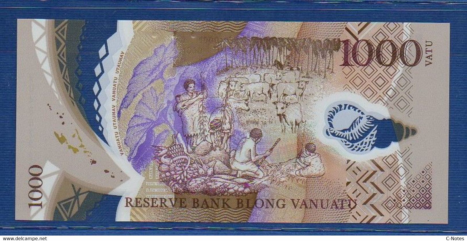 VANUATU - P.21 – 1000 VATU  ND (2020), UNC, Prefix VU40079246 -  "40th Anniversary Of Independence" Commemorative Issue - Vanuatu