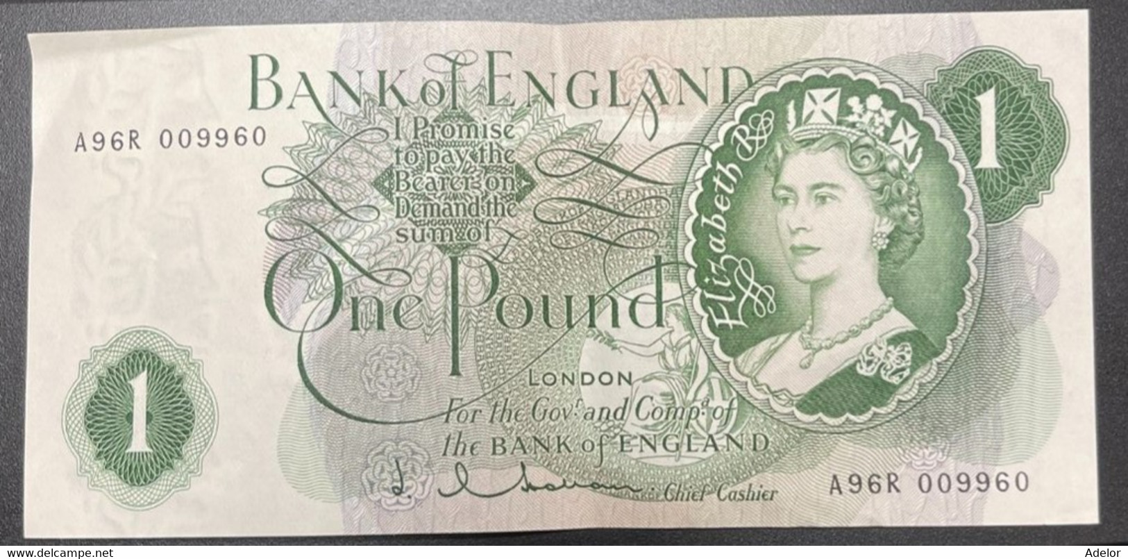 Beau Billet D'Angleterre De 1 Pound ND 1960/1978. TTB/SUP - 1 Pound