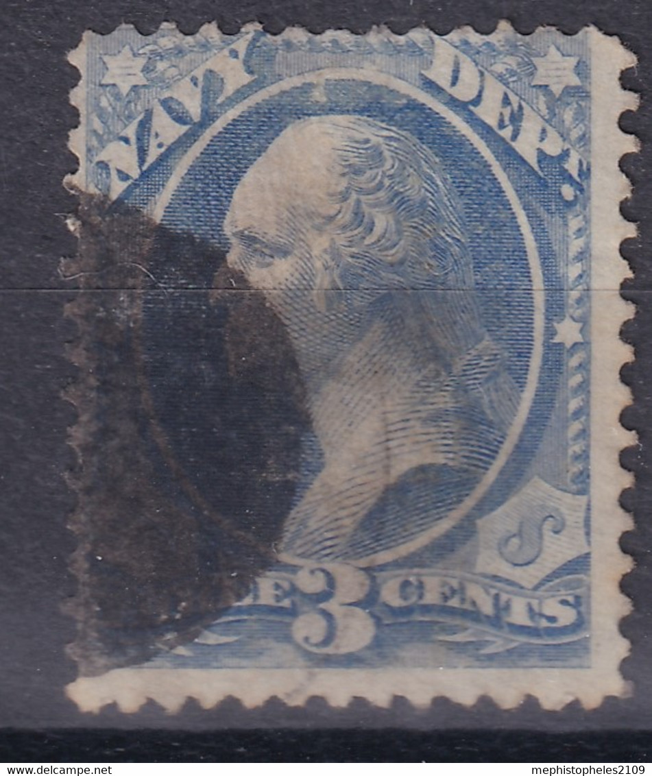 USA 1873 - Canceled - Sc# O37 - Official Stamp NAVY 3c - Officials