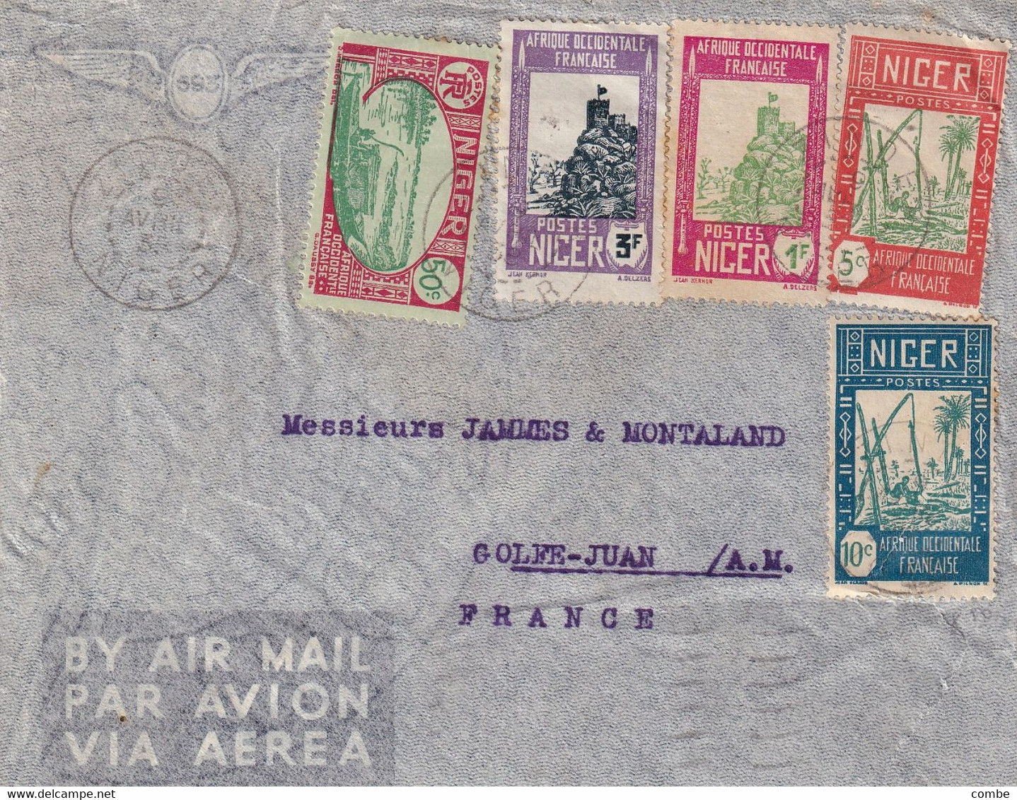 LETTRE NIGER. PAR AVION. 4,65Fr.     /2 - Storia Postale