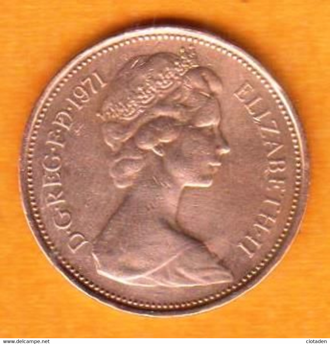 Grande Bretagne - 2 NEW PENCE - 1971 - 2 Pence & 2 New Pence