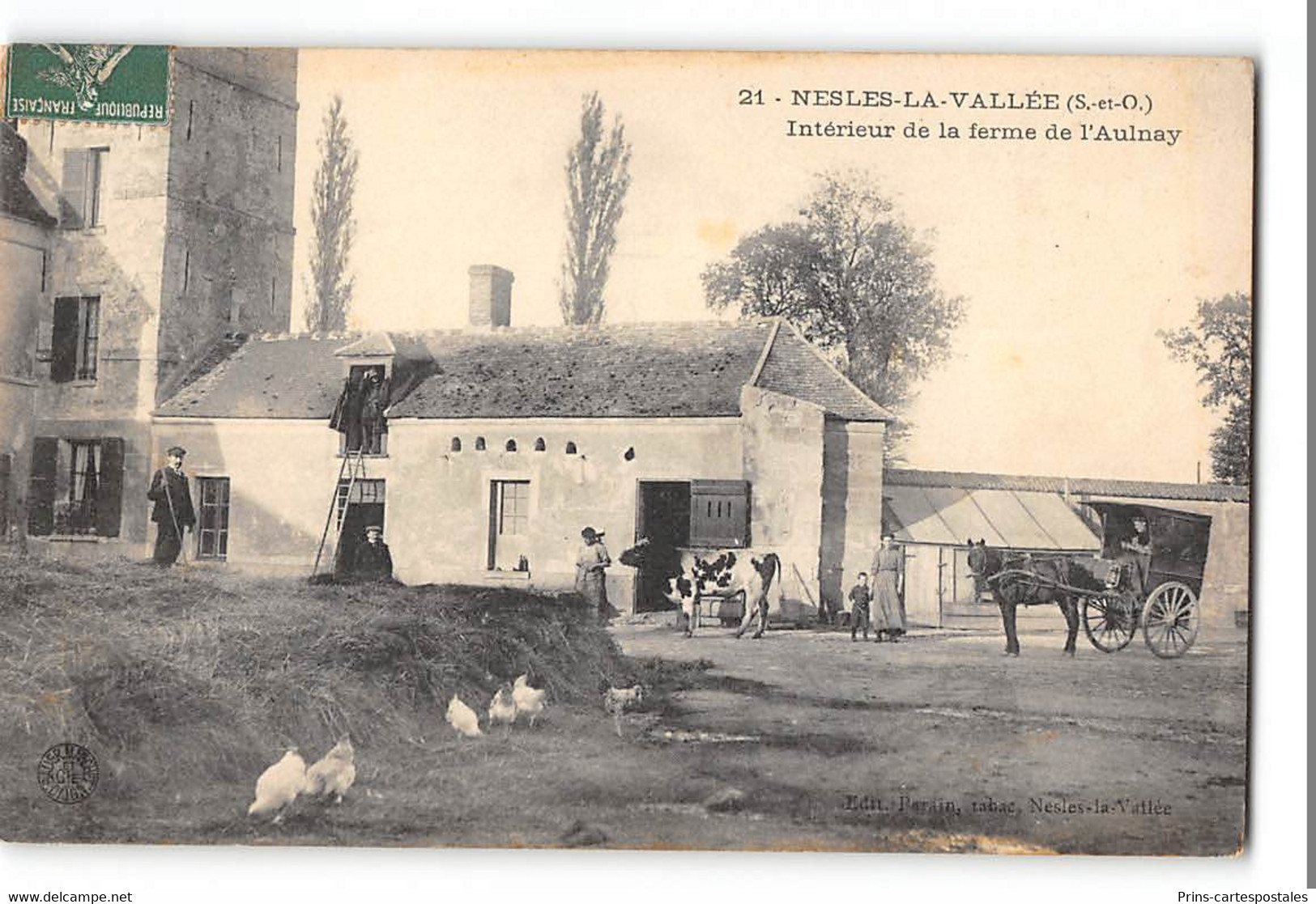 CPA 95 Nesles La Vallée Interieur De La Ferme De L'Aulnay - Nesles-la-Vallée