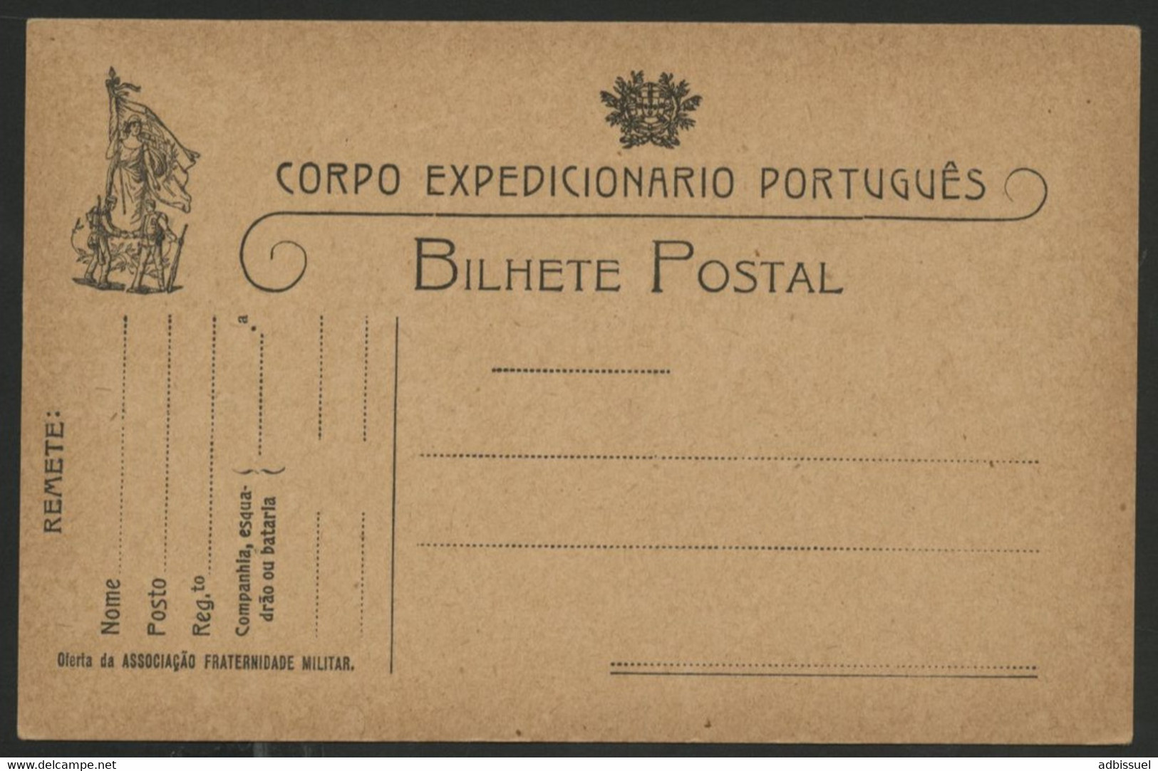 GUERRE 1914 - 1918 CORPO EXPEDICIONARIO PORTUGUES CORPS EXPEDITIONNAIRE PORTUGAIS - WW1 (I Guerra Mundial)