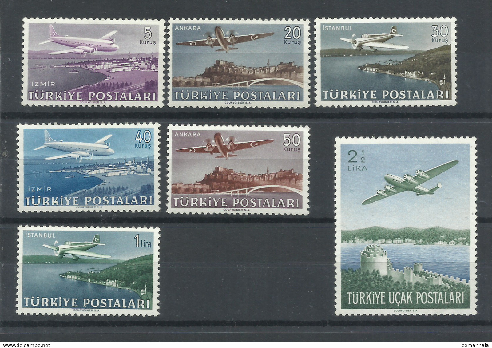 TURQUIA   YVERT  AEREO  12/18  MH  *,  EXCEPTO  18   MNH  ** - Poste Aérienne