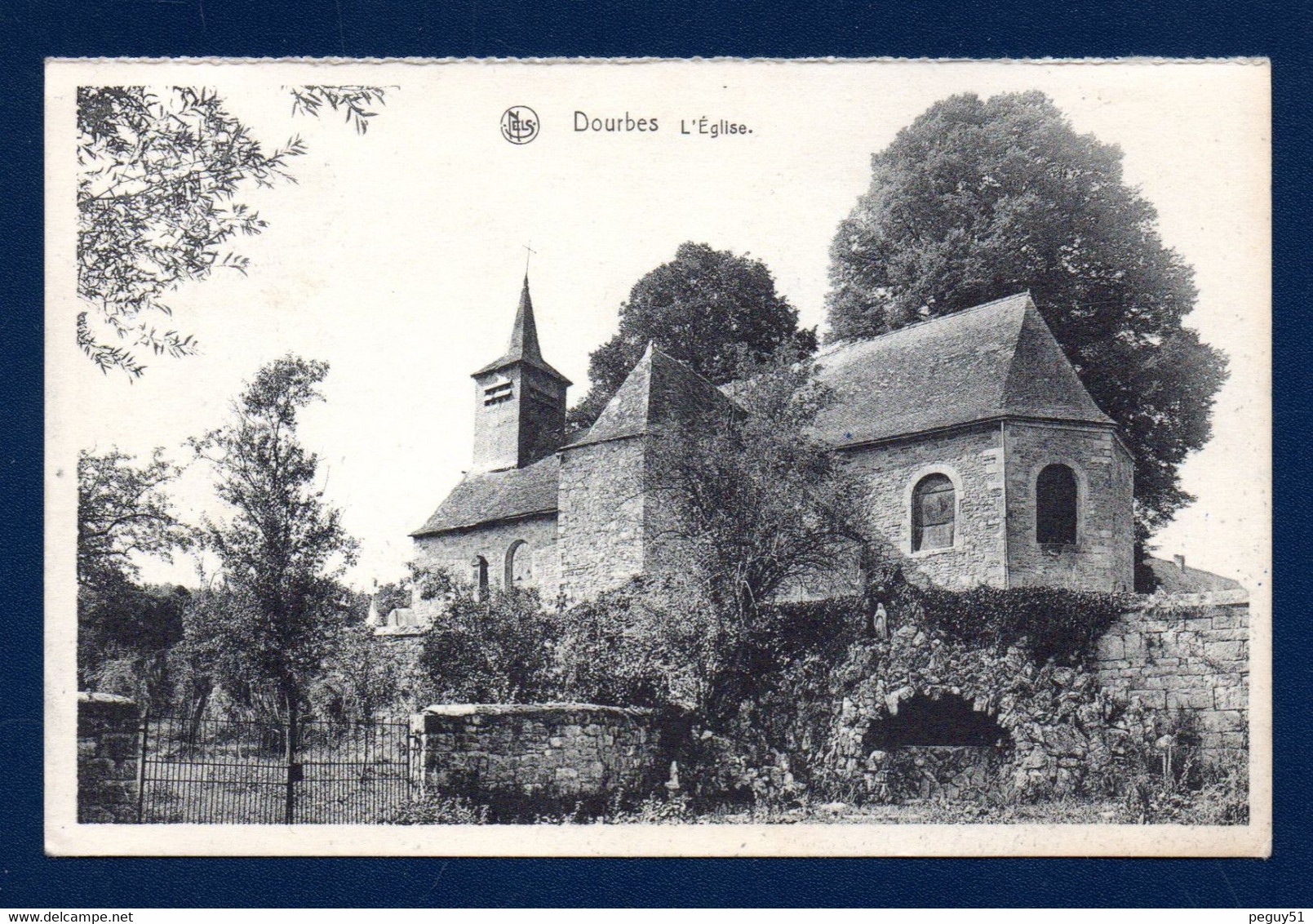 Dourbes ( Viroinval). L'église Saint-Servais. Grotte De Notre-Dame De Lourdes.  1953 - Viroinval