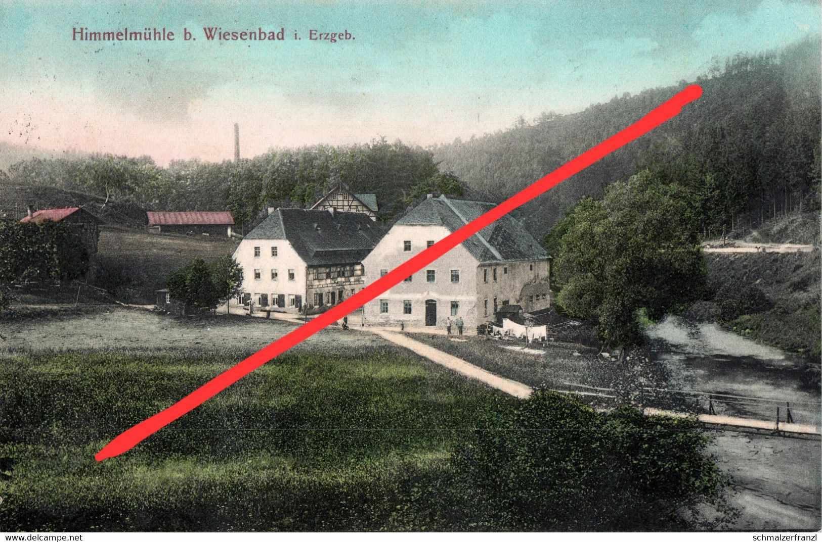 AK Himmelmühle Gasthof Mühle A Wiesenbad Wolkenstein Streckewalde Mildenau Annaberg Buchholz Großrückerswalde Erzgebirge - Wolkenstein