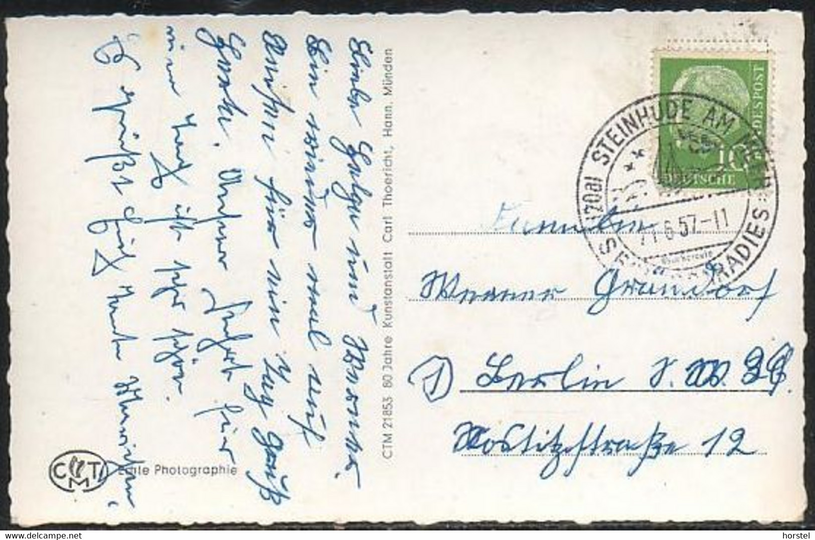 D-31515 Wunstorf - Alte Ansichten - Festung Wilhelmstein - Hafen - Stamp 1957 - Wunstorf