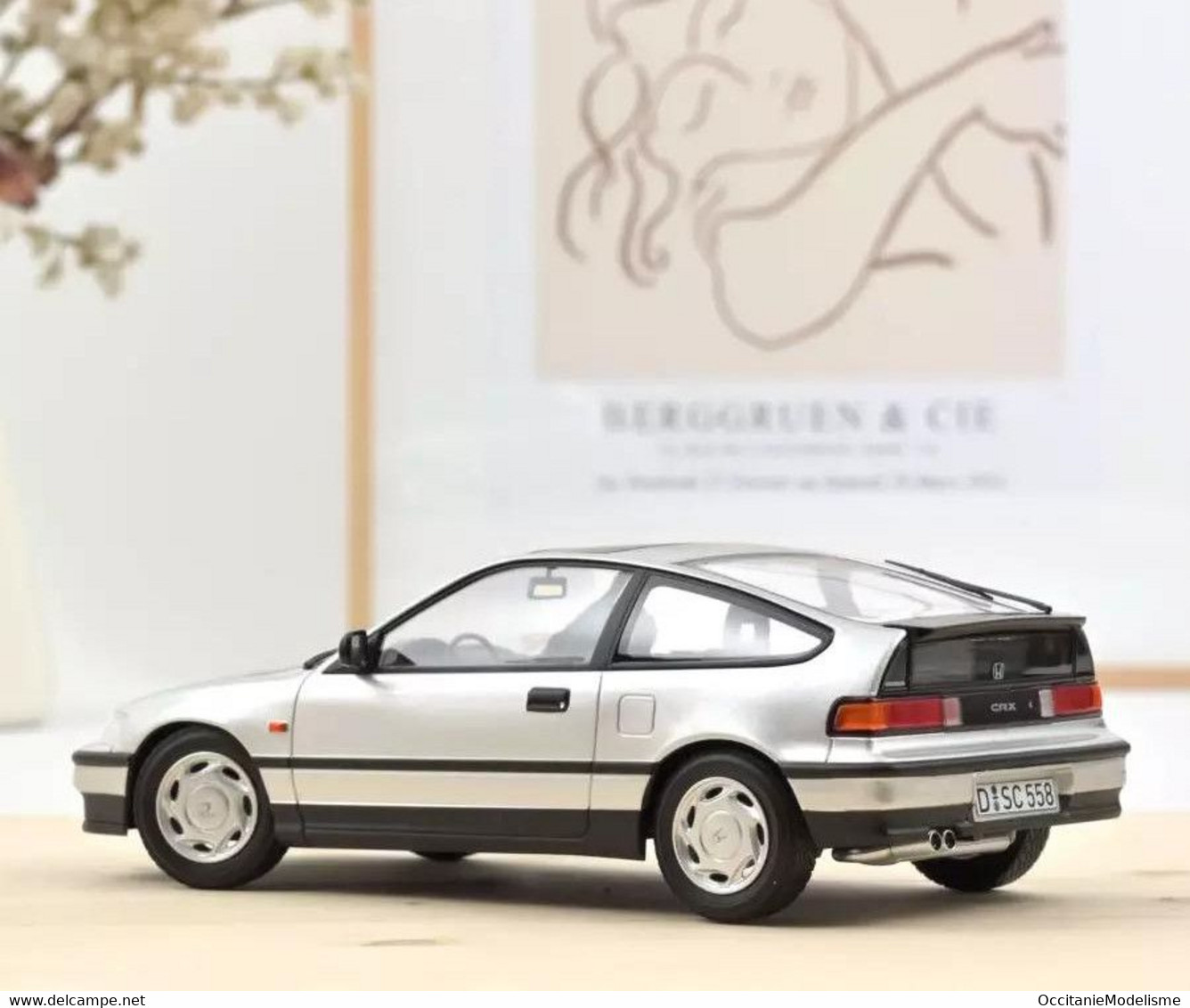 Norev - HONDA CRX 1990 Gris Métallisé Réf. 188011 Neuf NBO 1/18 - Norev