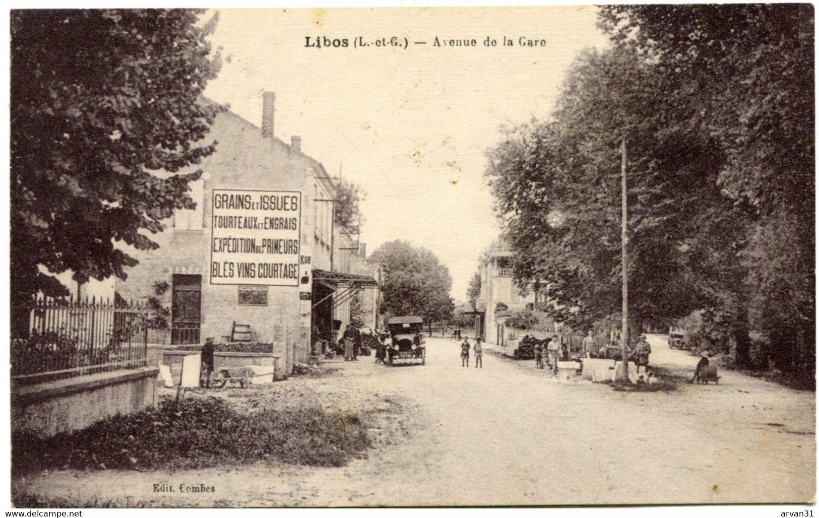 L I B O S   - AVENUE De La GARE - CLICHE RARE - Libos