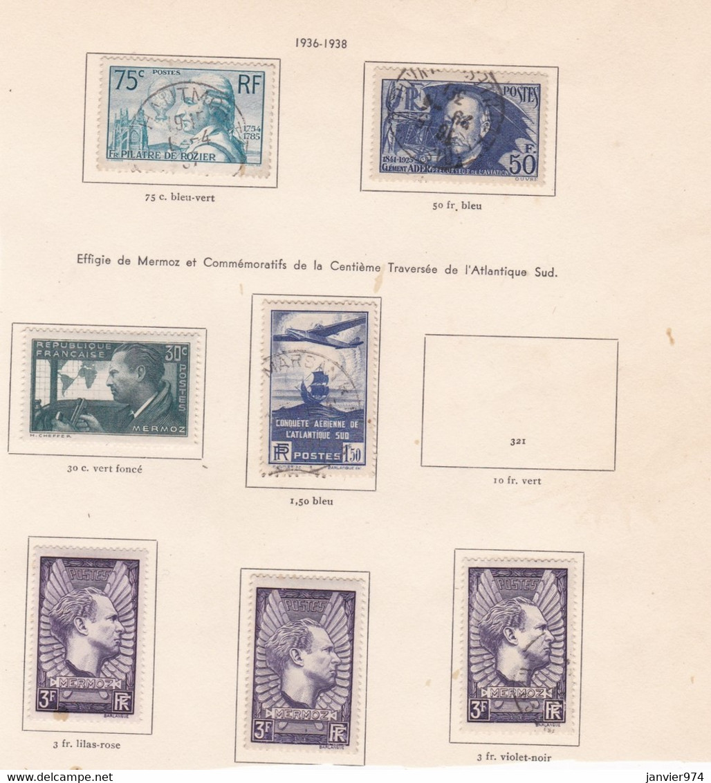 7 Timbres De 1936 - 1938, Sur Charnières - Andere & Zonder Classificatie