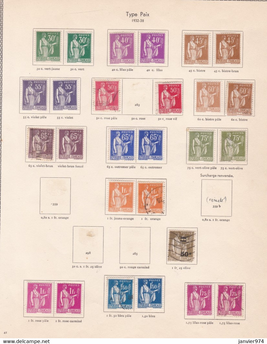 27 Timbres Type PAIX 1932 - 1938 , Sur Charnières - 1932-39 Paz