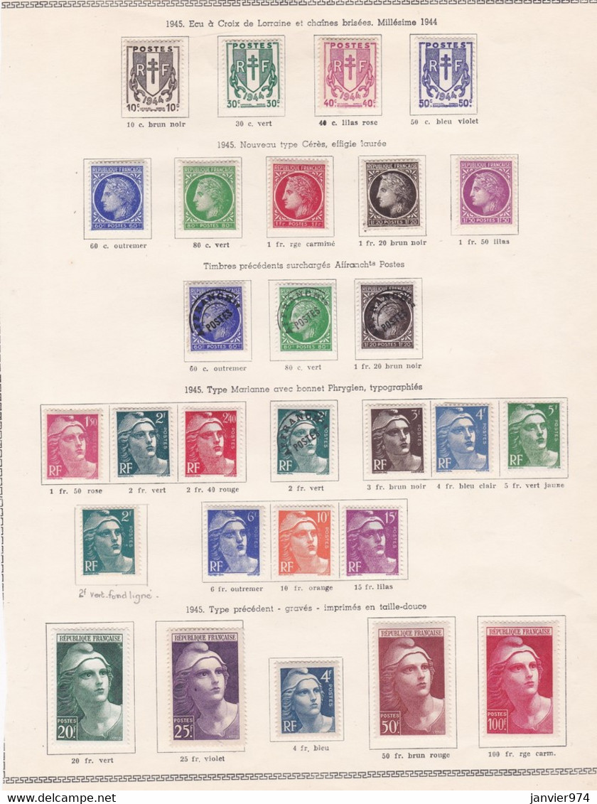 28 Timbres Neufs 1945 , Sur Charnières - Ungebraucht