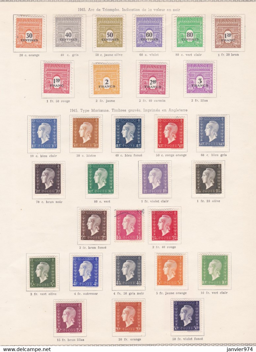 29 Timbres Neufs 1945 , Sur Charnières - Nuovi