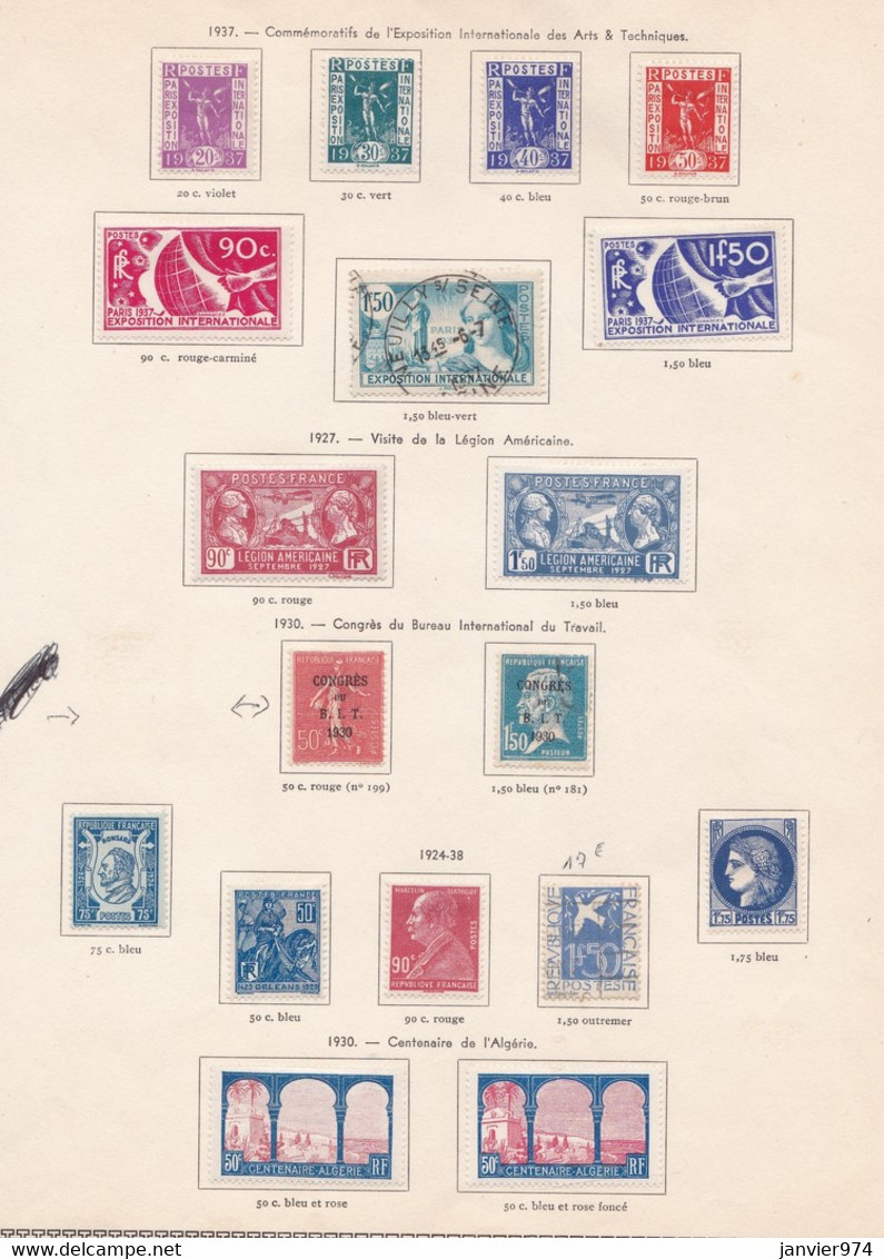 18 Timbres Neufs Et Oblitérés De 1924 à 1938 , Sur Charnières - Other & Unclassified