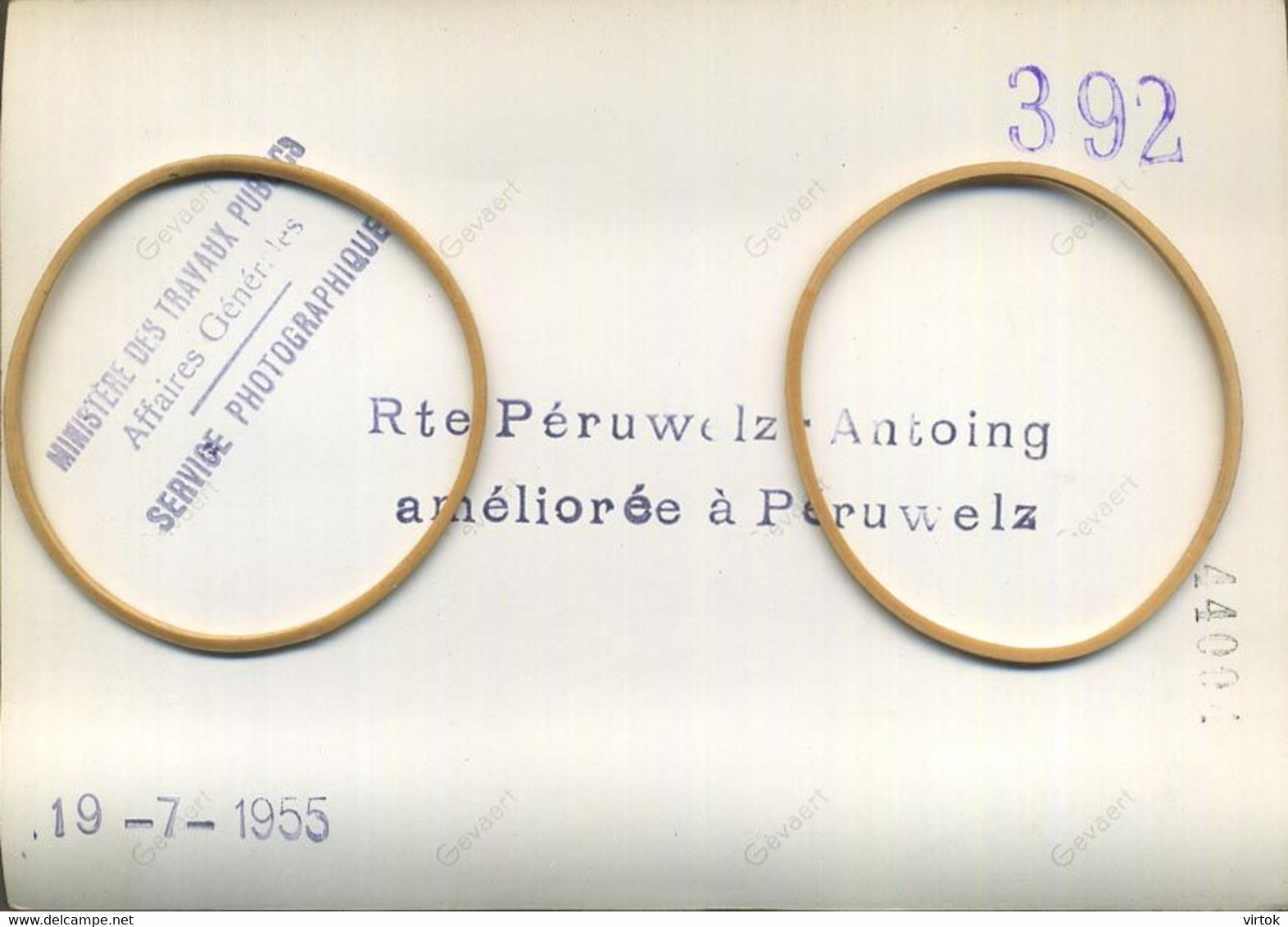 Peruwelz - Antoing :  Route   :   Améliorée 1955  ( 15 X 10.5 Cm )   See Scans - Péruwelz