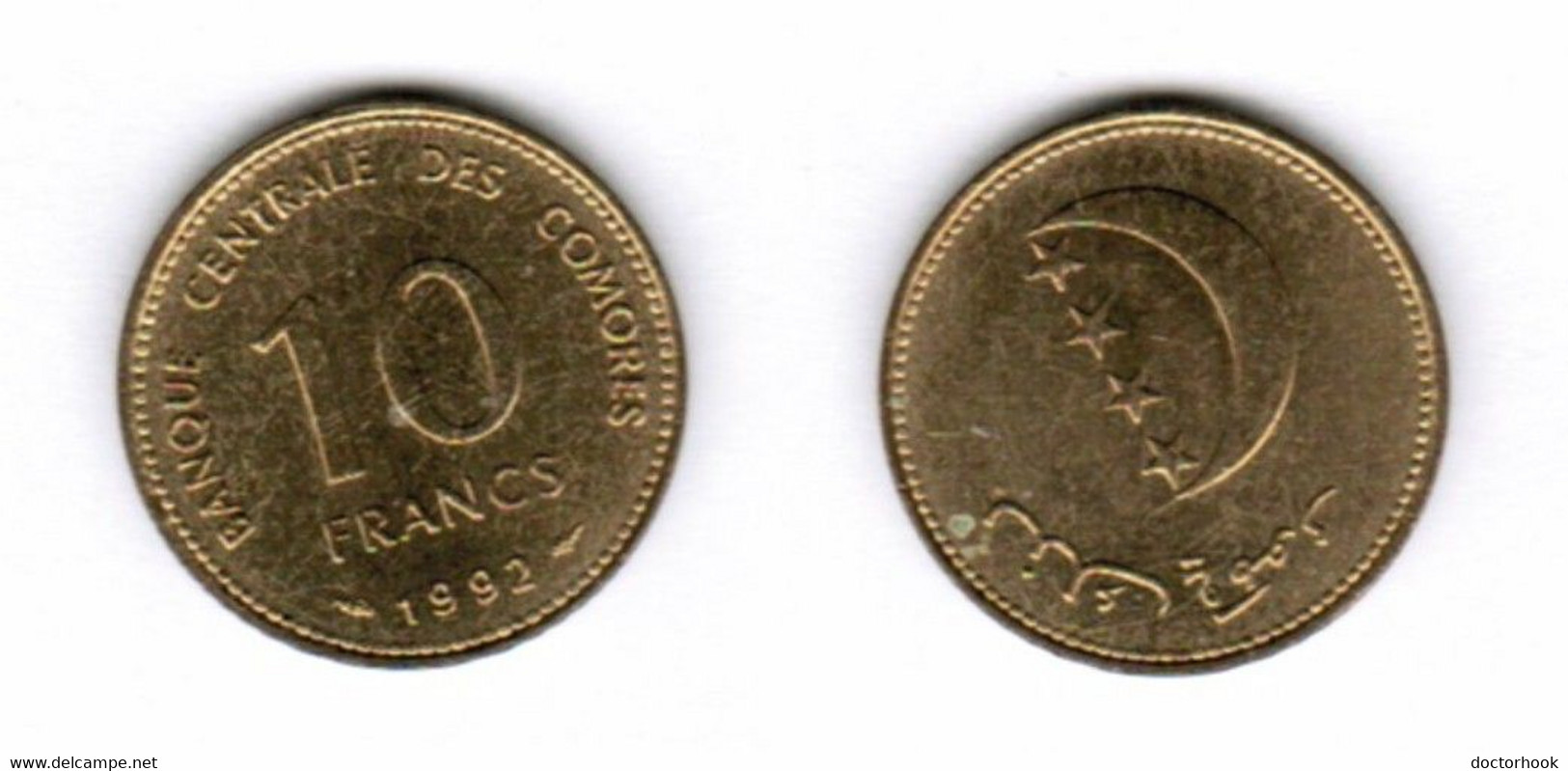 COMORO ISLANDS   10 FRANCS 1992 (KM # 17) #6962 - Comorre