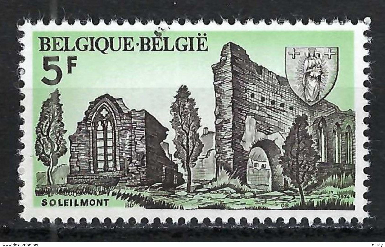 BELGIQUE 1974: Le ZNr. 1891 Neuf**, Sup Qualité,TB Var. "petit Coeur Et Vol D'oiseaux Au-dessus Du E De BELGIË" - 1961-1990