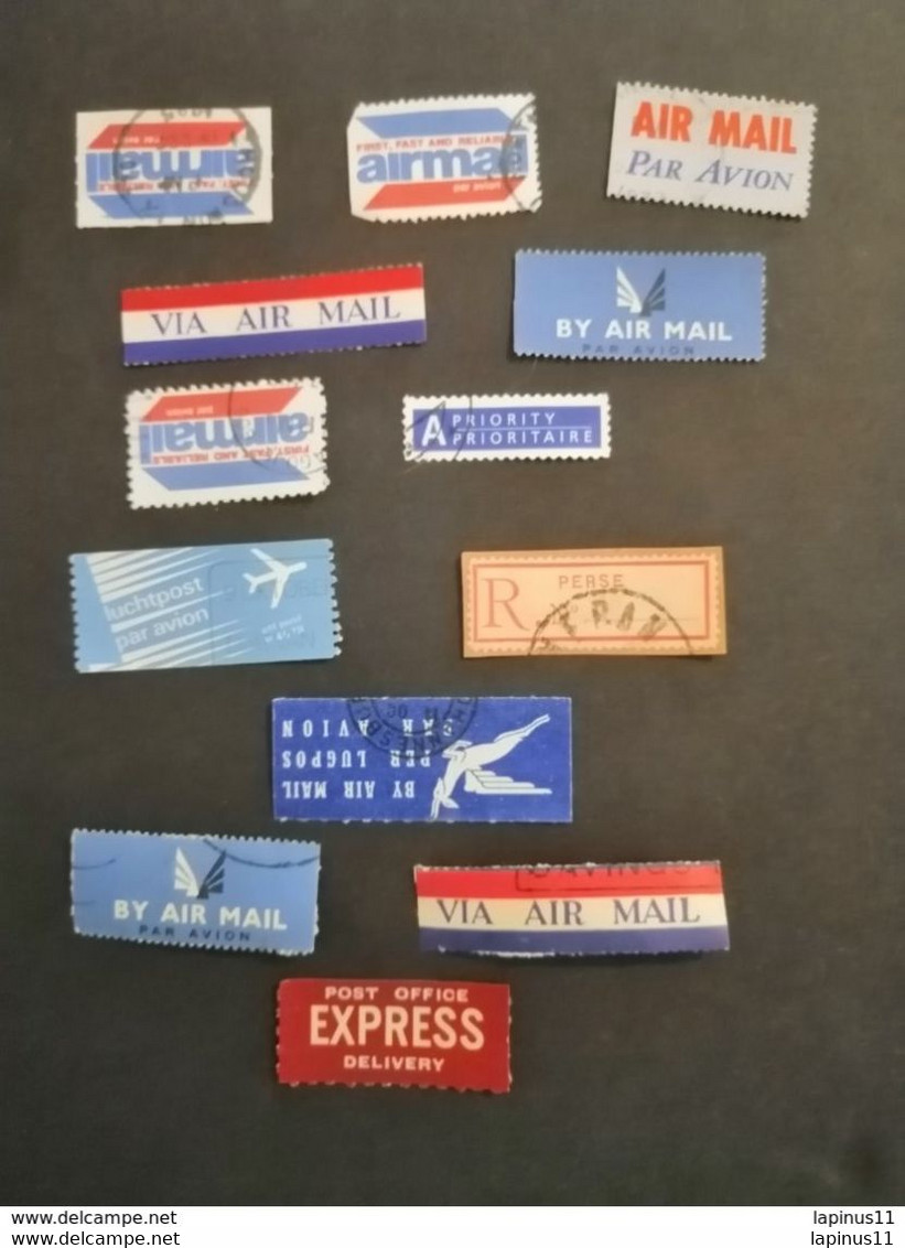 Liban Lebanon Aviation Transport  Stamps  13 Labels Air Mails Etichette  Di Voyage - Étiquettes à Bagages