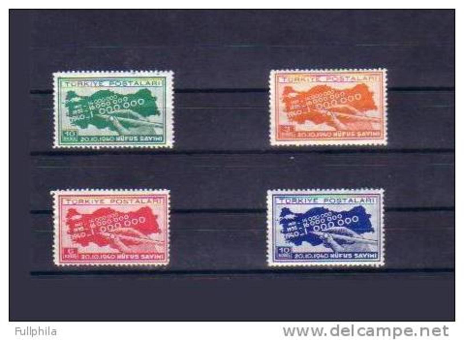 1940 TURKEY THE CENSUS MNH ** - Unused Stamps