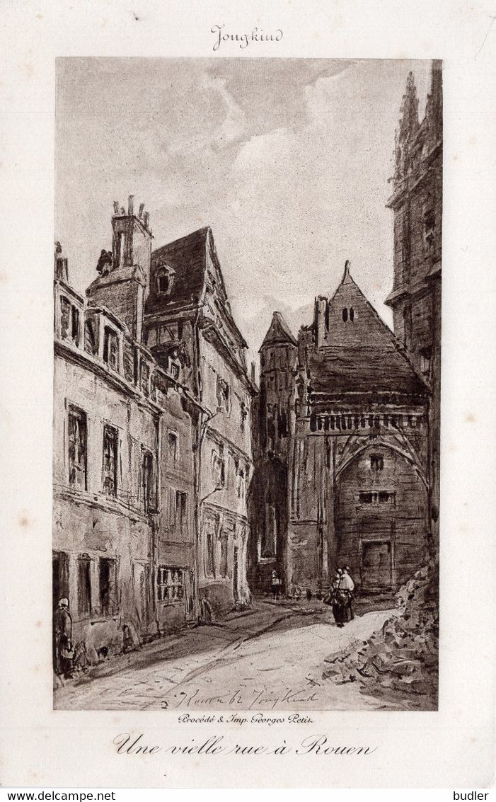 Afbeelding Van Een ETS Van J.B. JONGKIND : @§* Une Vieille Rue à Rouen *§@ - Colecciones