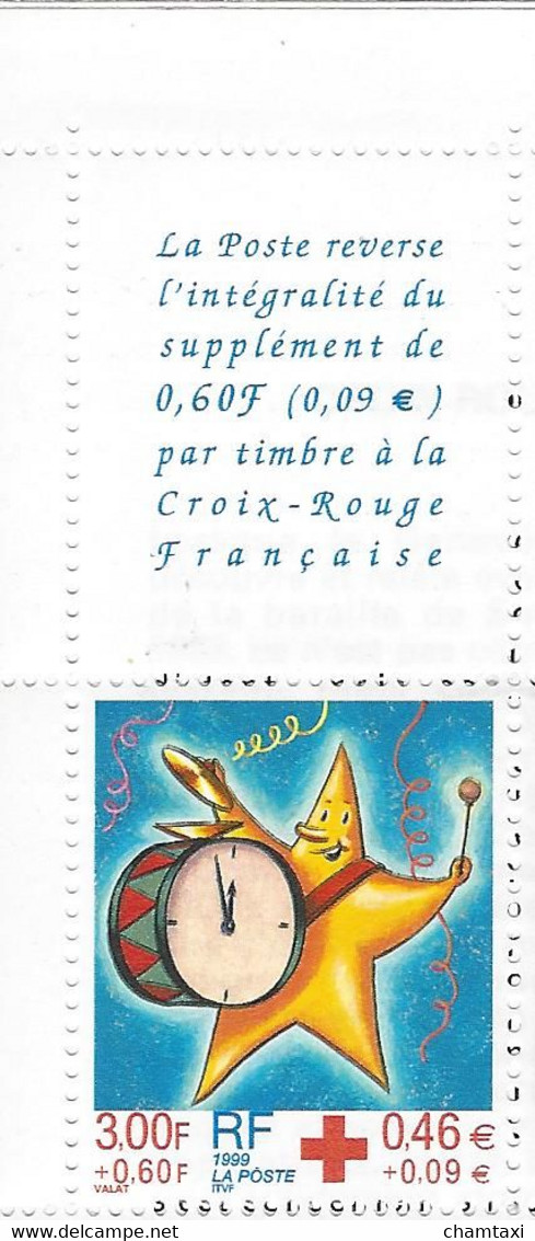 FRANCE 1999 ANNEE COMPLETE 57 TIMBRES EMIS EN FEUILLE  LES 5 TIMBRES ISSUS DE CARNET 5 CARNETS 5 BLOCS PA 63 SERVICE (2)