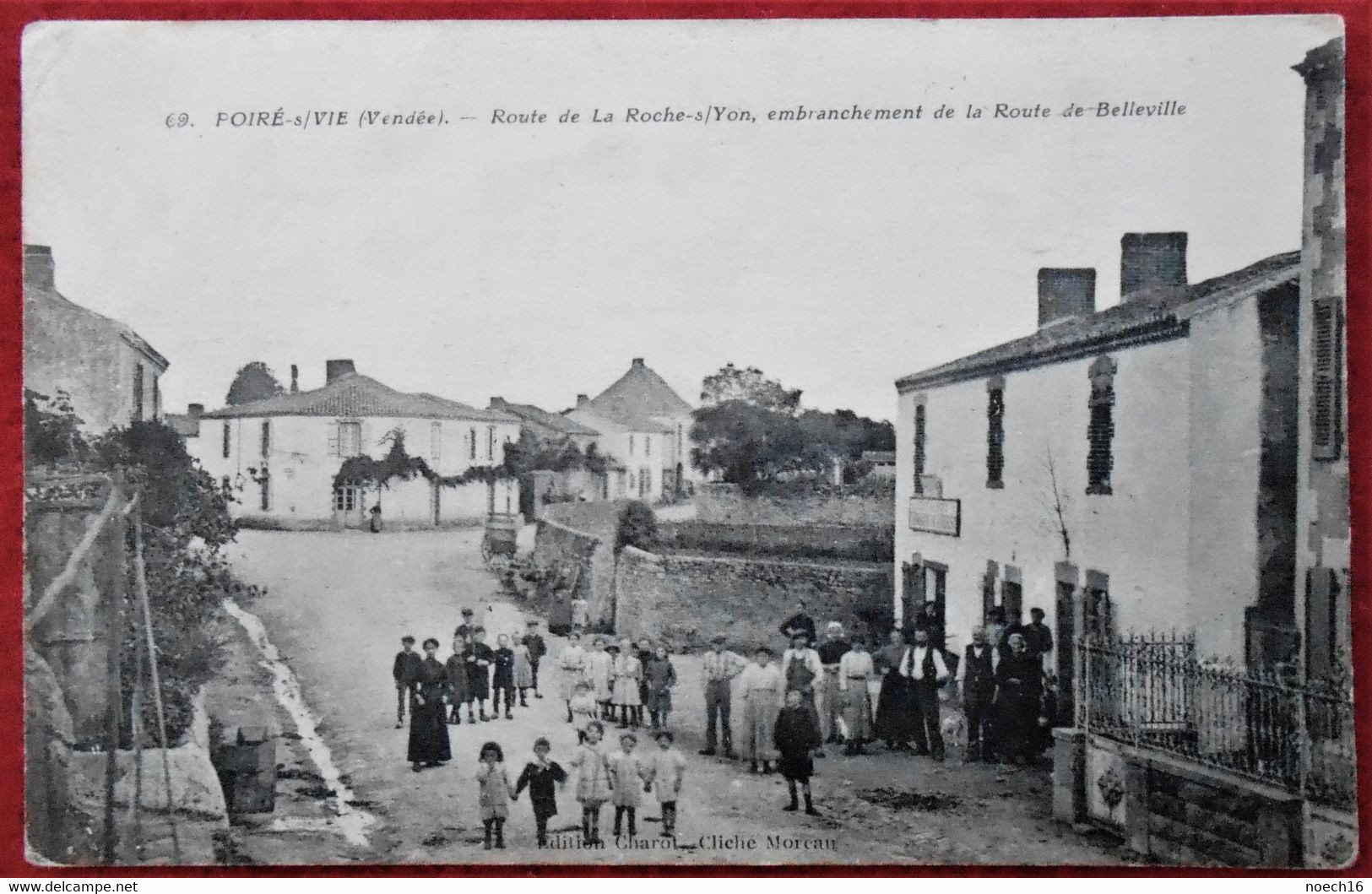 CPA 1917 Poiré-sur-Vie - Route De La Roche-s/Yon, Embranchement De La Route De Belleville (85 France) - Poiré-sur-Vie