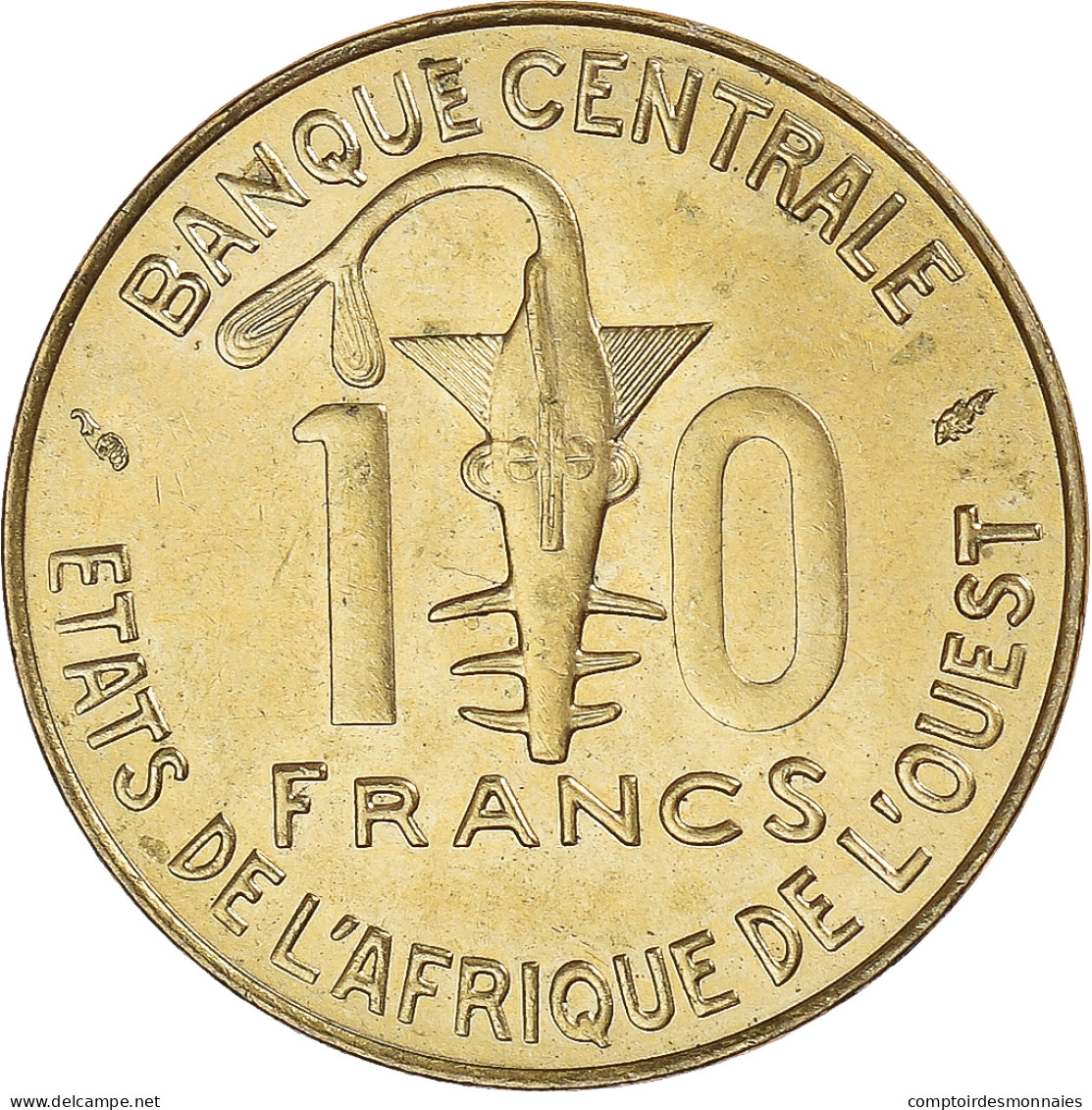 Monnaie, Communauté économique Des États De L'Afrique De L'Ouest, 10 Francs - Costa De Marfil