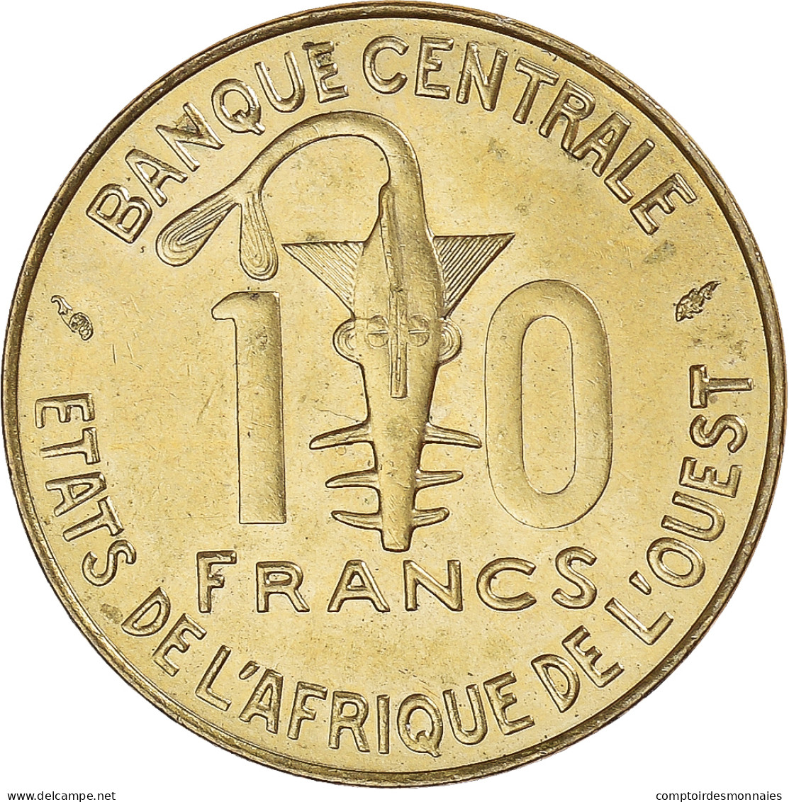 Monnaie, Communauté économique Des États De L'Afrique De L'Ouest, 10 Francs - Elfenbeinküste