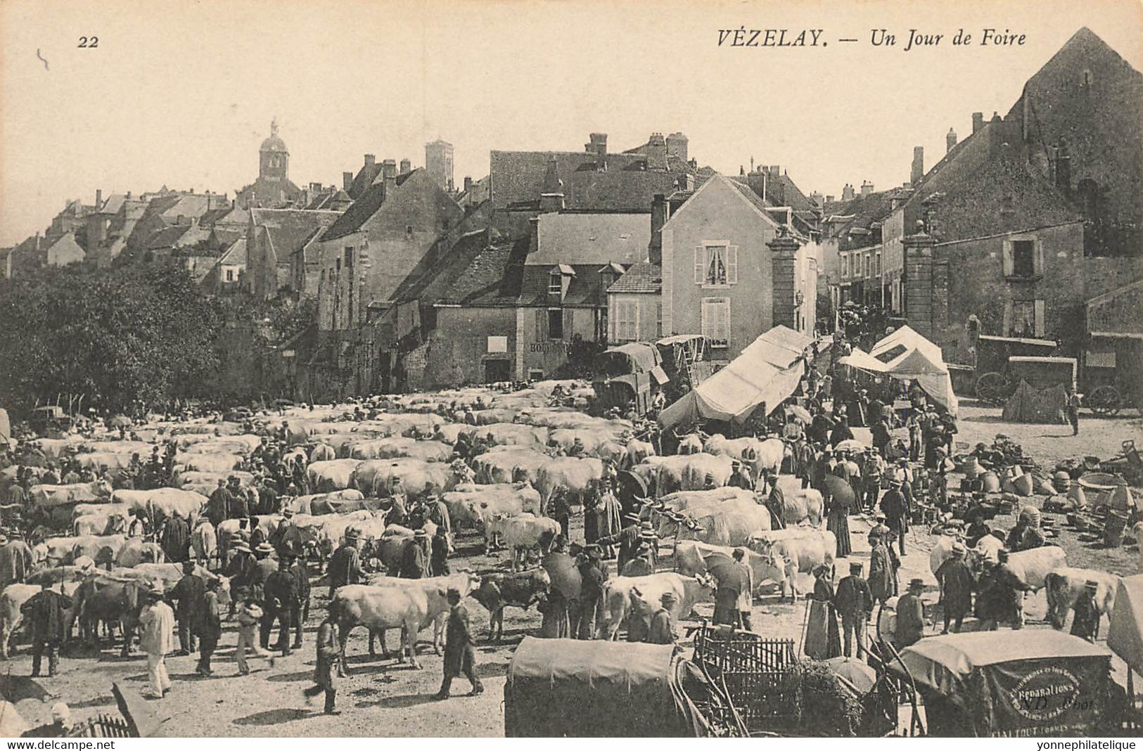 89 - YONNE - VEZELAY - Thème Marchés - La Foire - Bestiaux - 11389 - Marchés