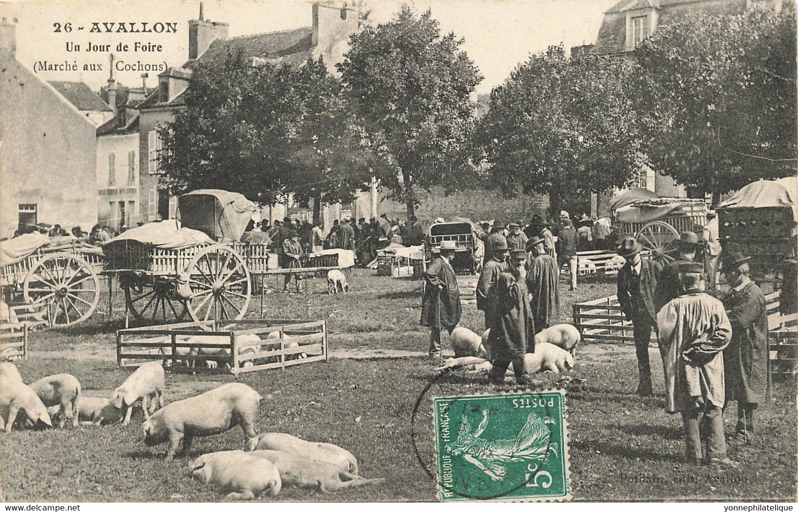 89 - YONNE - AVALLON - Thème Marchés - Un Jour De Foire Marché Aux Cochons  - 11394 - Marchés