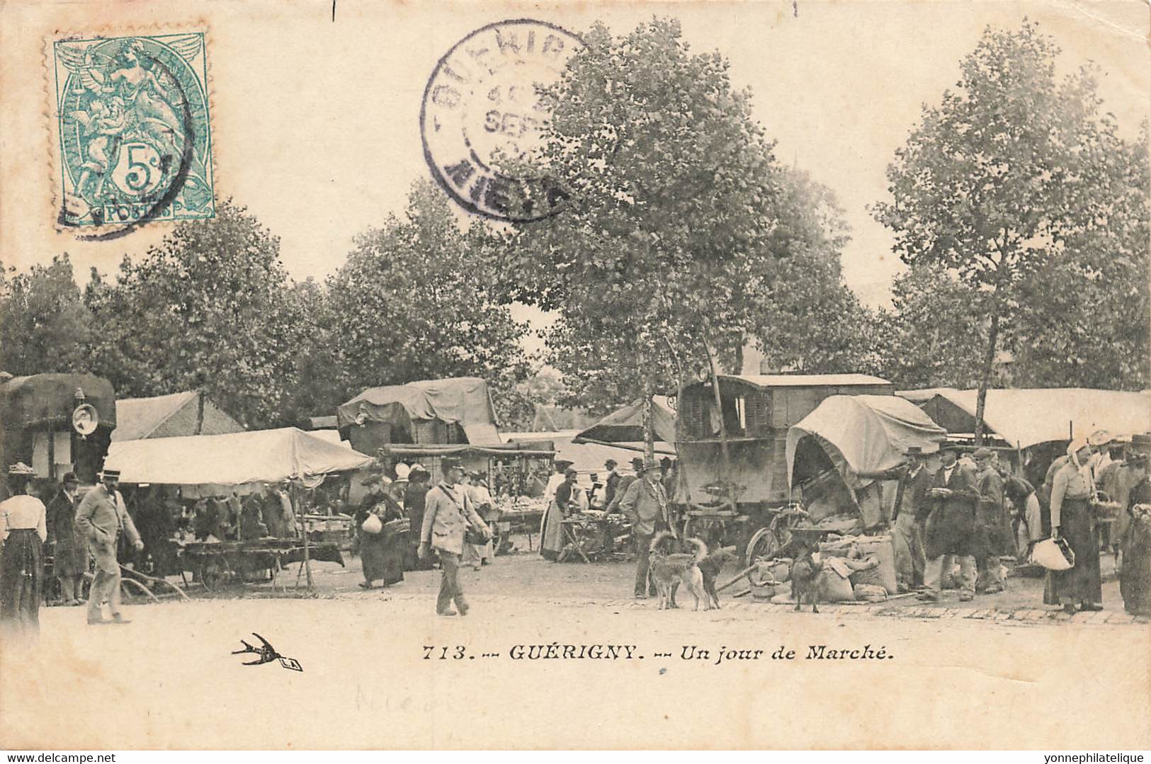 58 - NIÈVRE - GUÉRIGNY - Thème Marchés - Un Jour De Marché - 11397 - Marchés