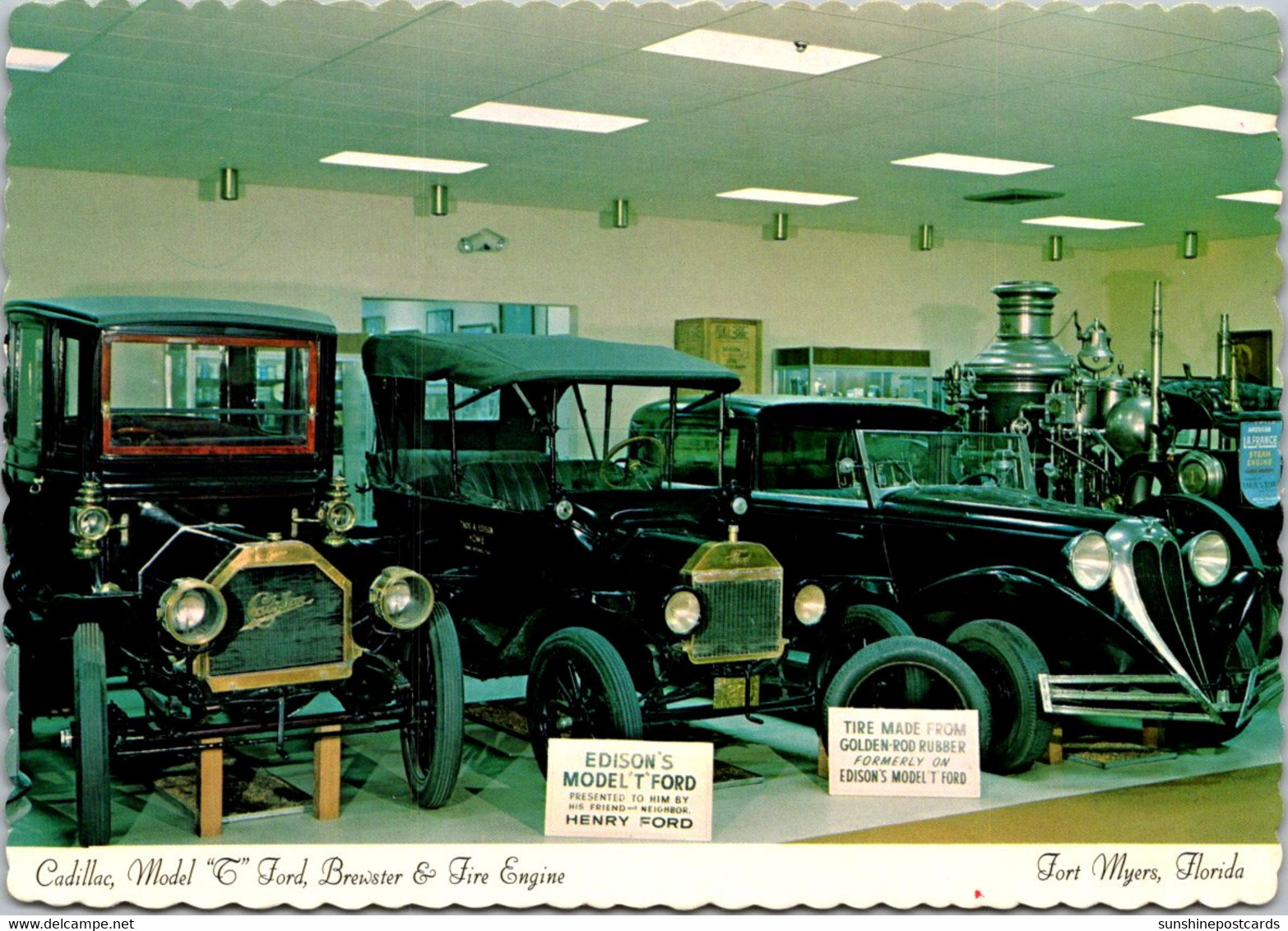 Florida Fort Myers Edison Winter Home Edison's Cadillac Motel T Ford Brewster And Fire Engine - Fort Myers