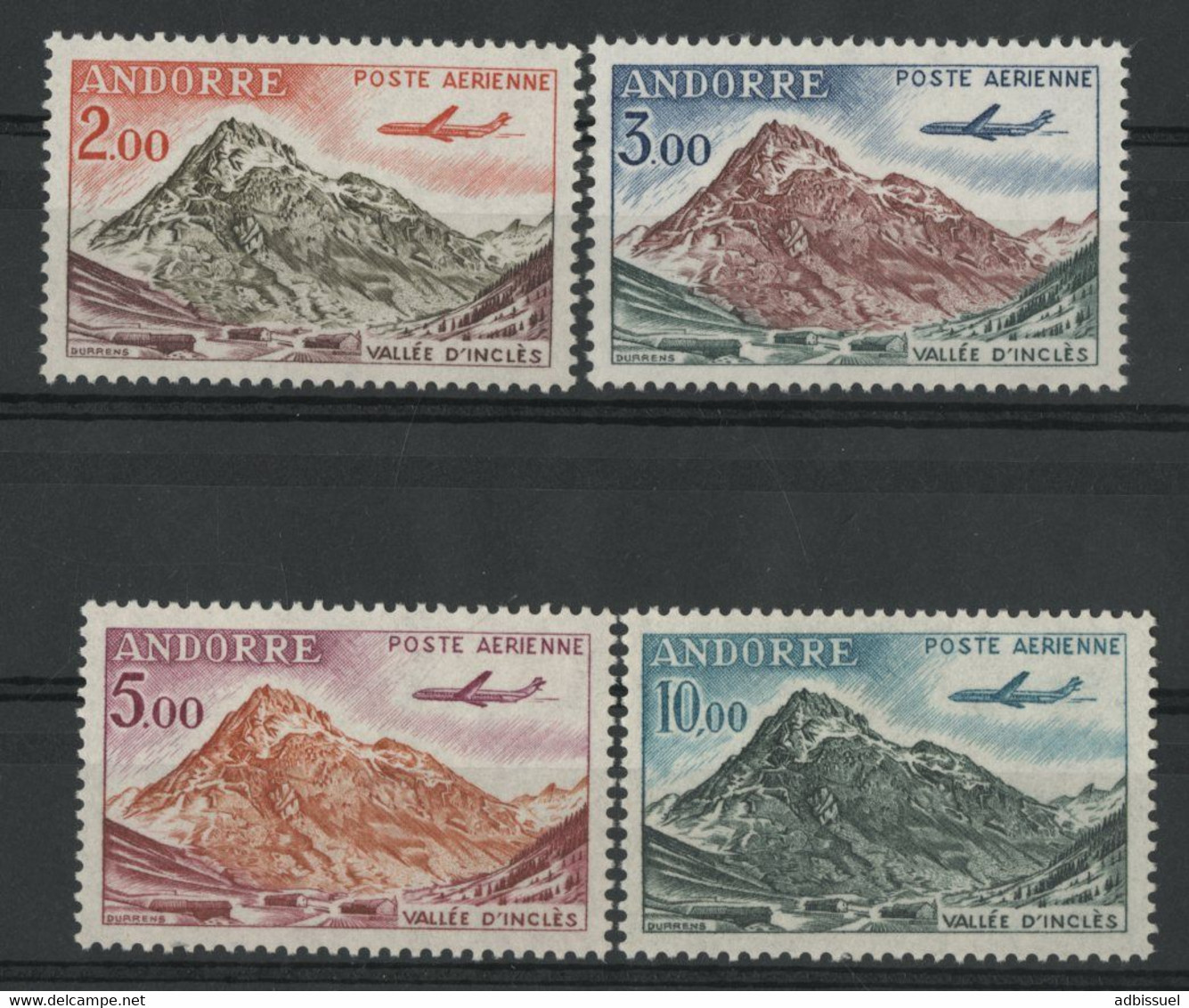 ANDORRE FRANCAIS POSTE AERIENNE N° 5 à 8 COTE 12 € Neufs ** MNH - Posta Aerea