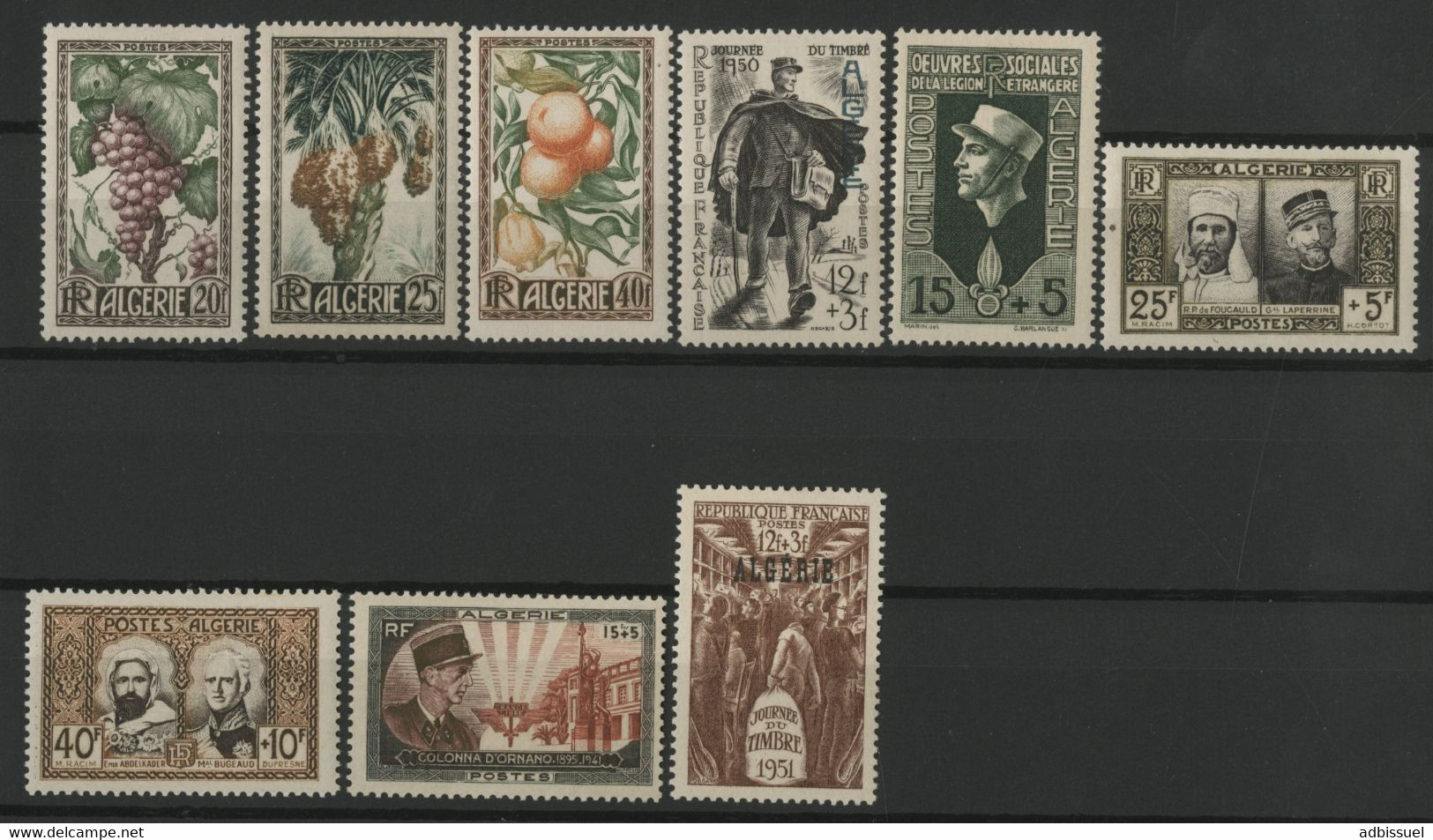 ALGERIE Année Complète 1950 + 1951 N° 279 à 287 Cote 54,50 € Neufs ** (MNH) - Ongebruikt