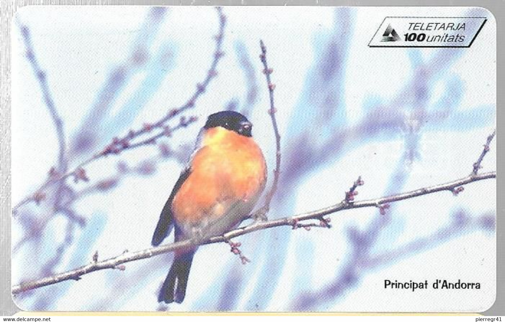 CARTE-PUCE-ANDORRE-50U-AND 102-SC7-03/1999-OISEAU PINSON-Utilisé-TBE - Andorre